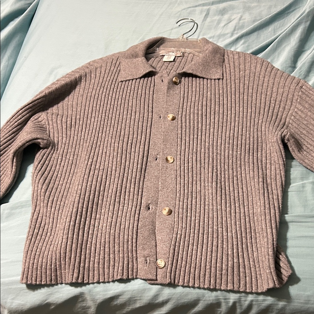 Sincerely Jules Gray Ribbed Cardigan - Picture 5 of 8